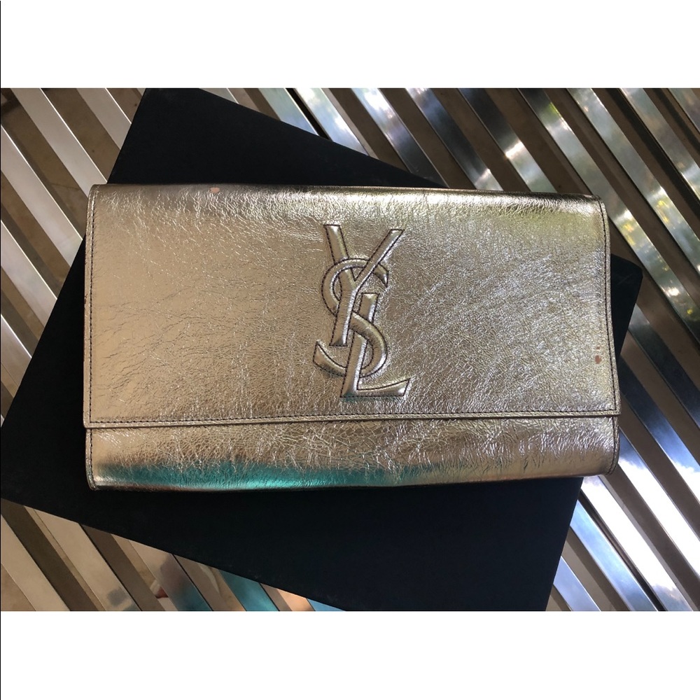 Ysl gold clutch in like new condition
